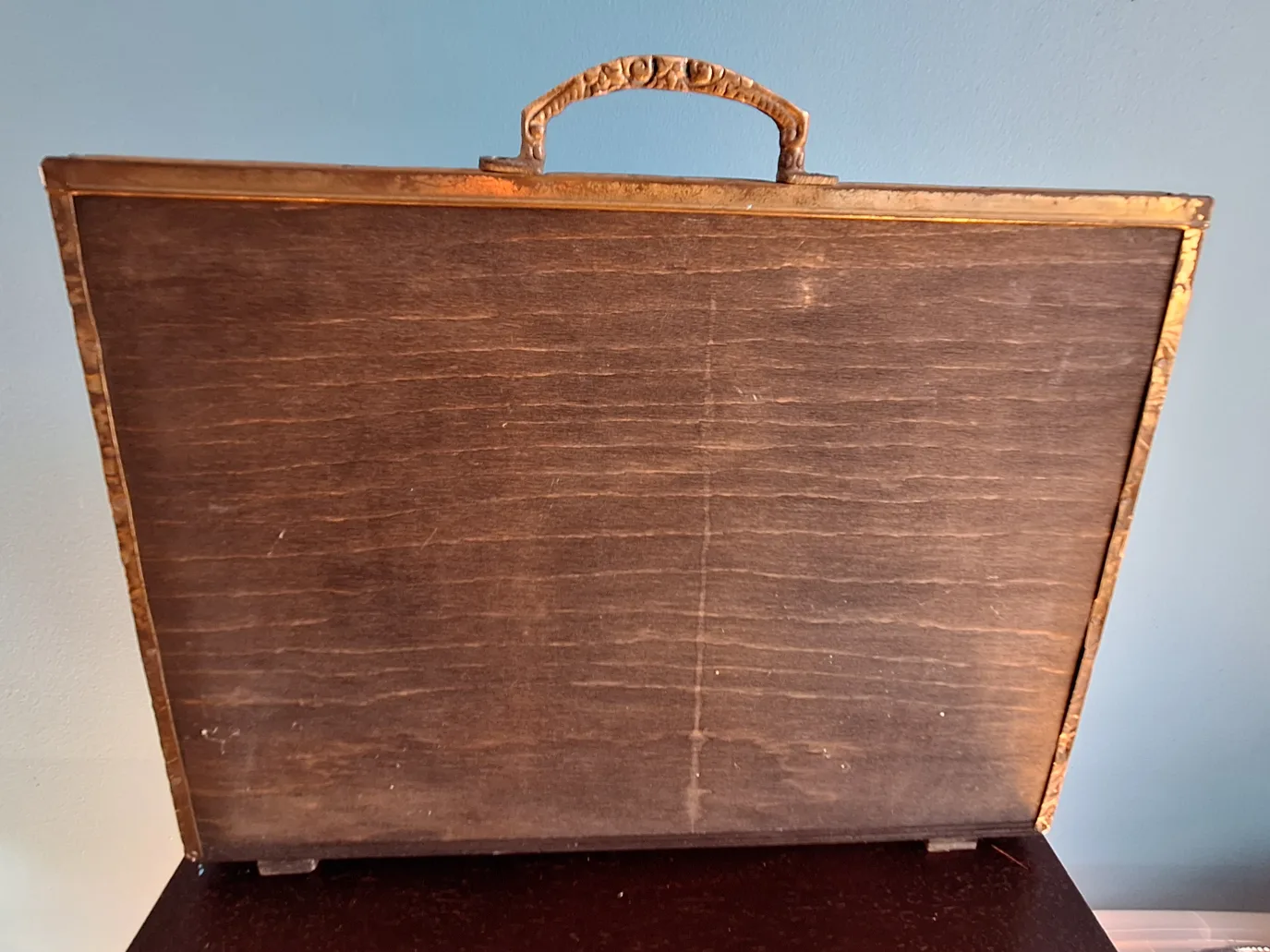 Vintage Brass Magazine or  Vinyl Records Holder image indicator(5)