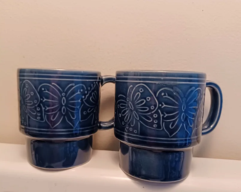 Vintage MCM Stacking Mugs Set of 6 thumbnail