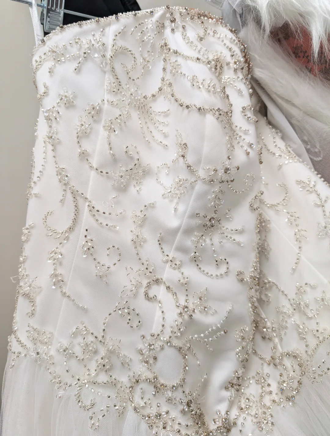 Tulle ball gown sparkly David's bridal wedding dress image indicator(2)