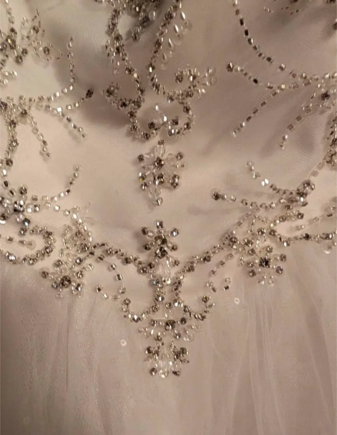 Tulle ball gown sparkly David's bridal wedding dress image indicator(4)