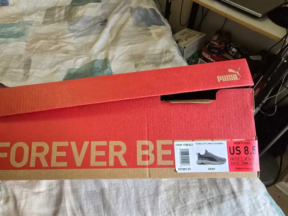 Puma Zip C Men's Sneakers - Size 8.5, Gray - New in Box thumbnail