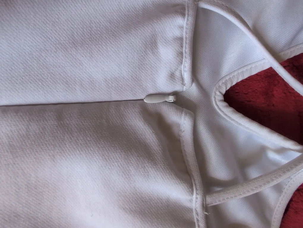 🇨🇦 White Dress with cross cross straps and zipper in back image indicator(5)