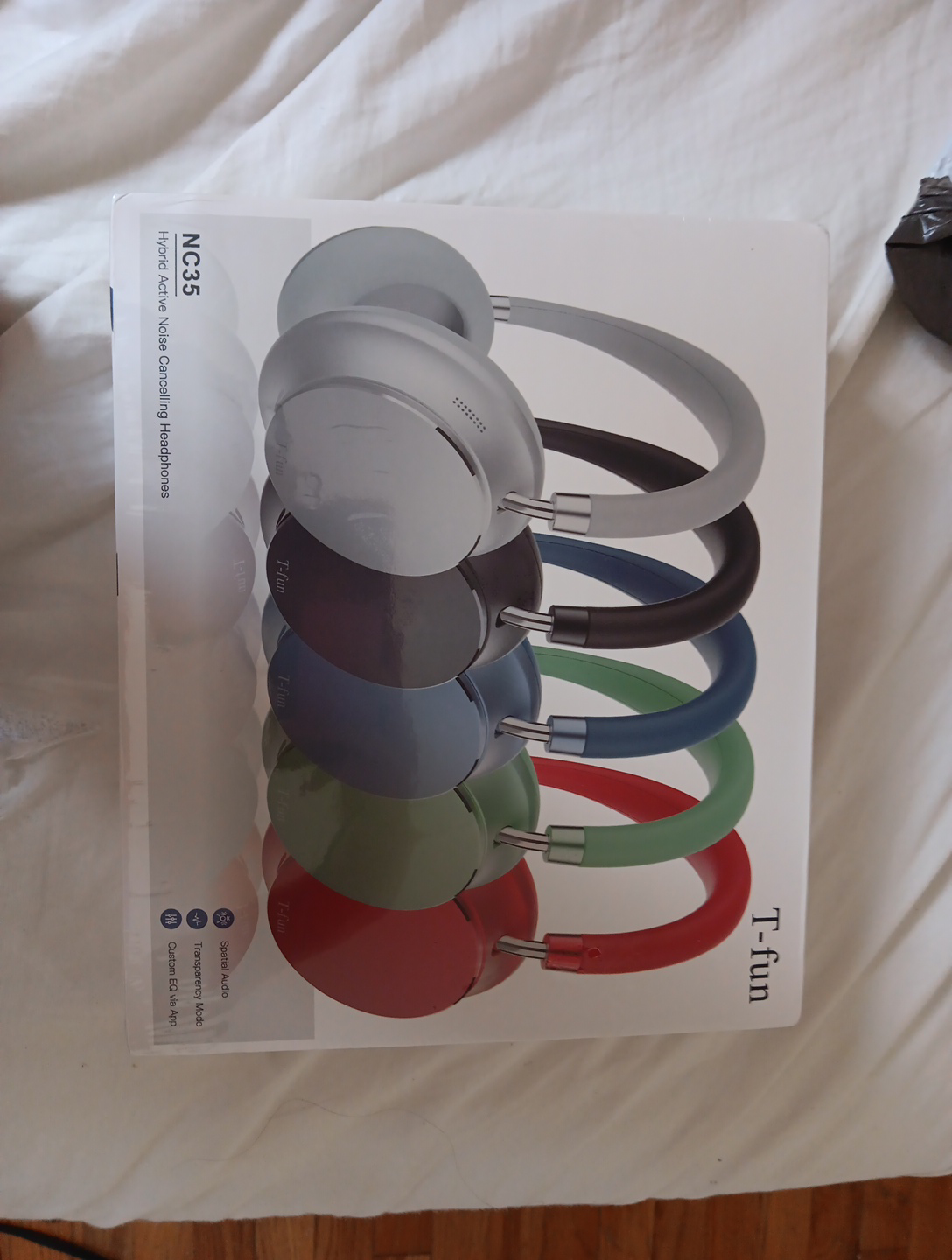 New T-fun NC35 Hybrid Noise Cancelling Headset - Space Gray