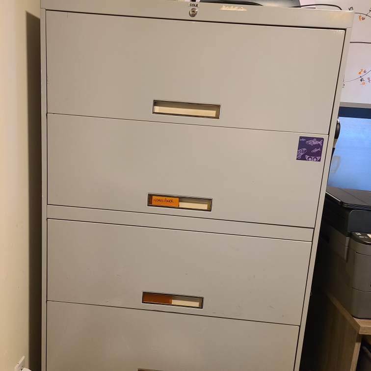 Free Cole Steel Filing Cabinet - 5 Drawer