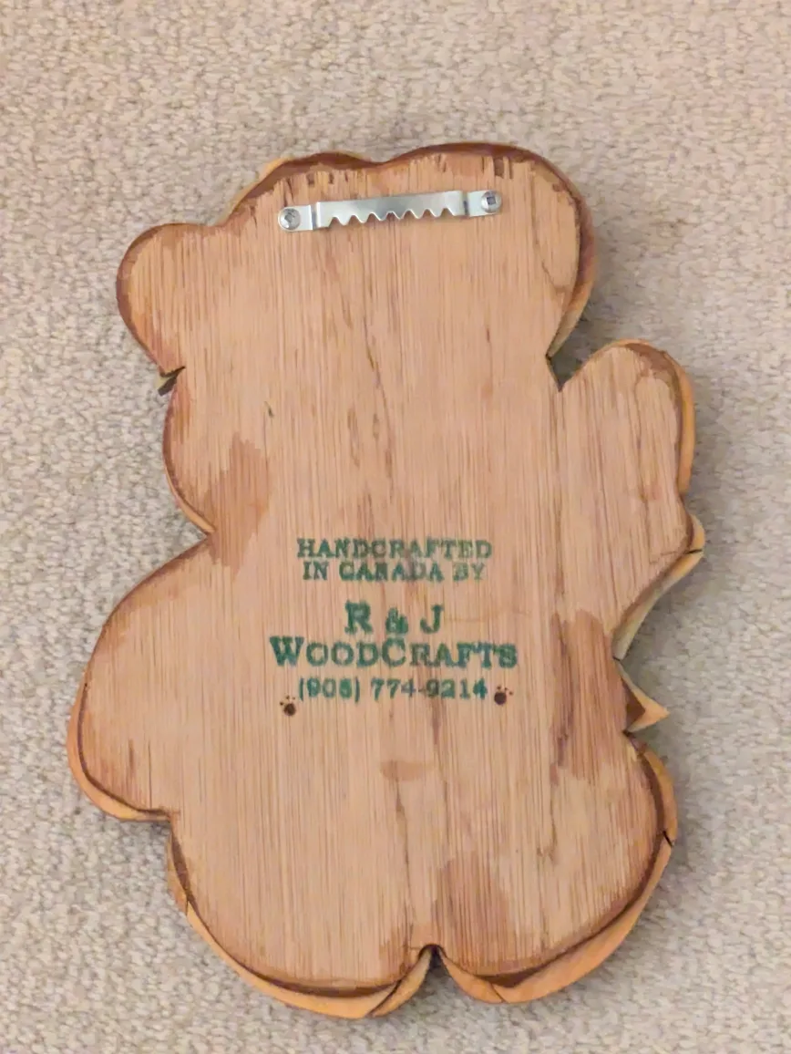 R & J Woodcrafts Handcrafted Bear Wall Art image indicator(2)