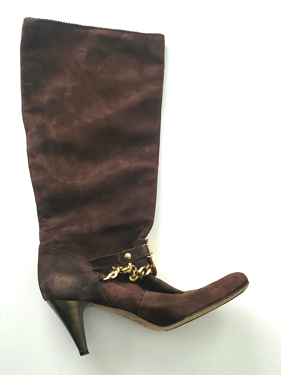 just cavalli Couture Brown Suede Knee High Boots size 41 image indicator(4)