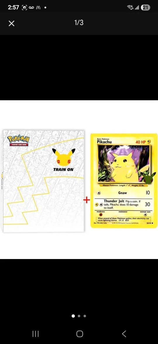 25th Anniversary Pokemon binder with FREE Jumbo Pikachu card thumbnail