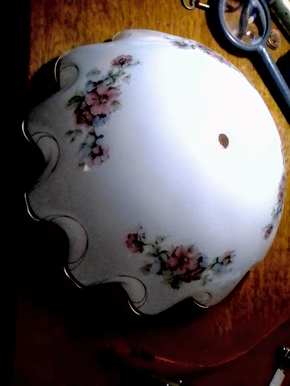 Tiffany flush light fixture shade glass thumbnail