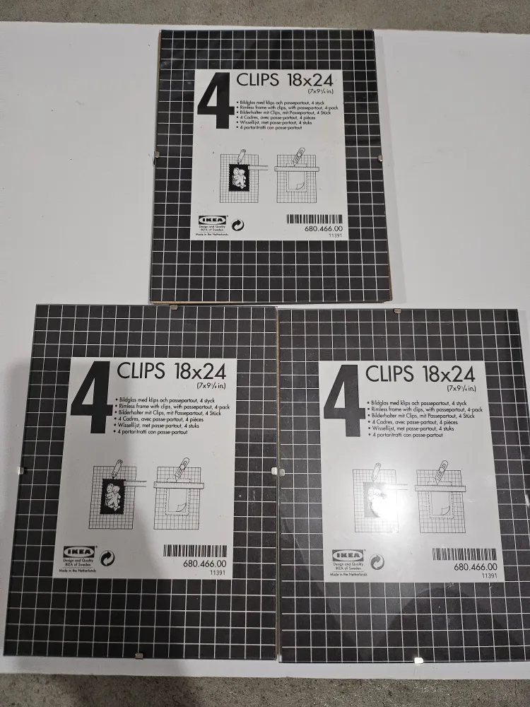 IKEA Clips 18x24 Picture Frames (Set of 3) 🇨🇦 thumbnail