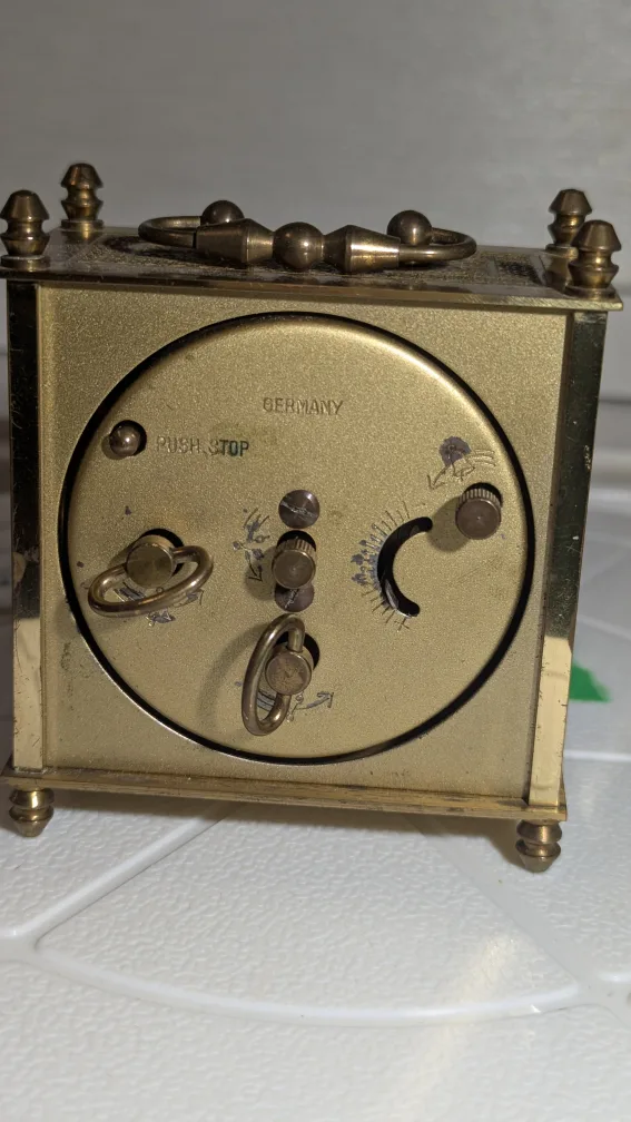 Vintage Jaeger Brass wind up Carriage Clock - Germany 🇨🇦 image indicator(3)