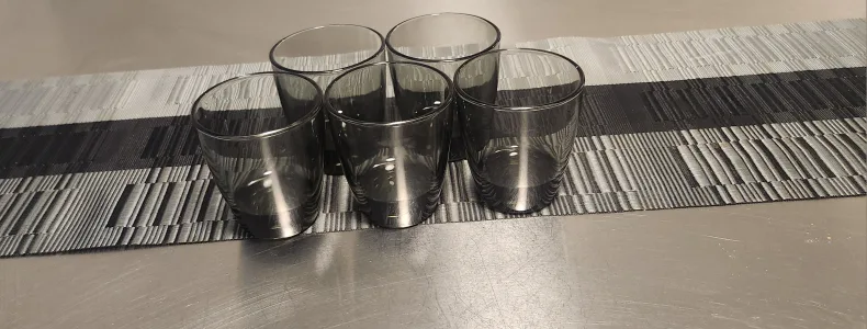 Set of 5 Grey Drinking Glasses thumbnail