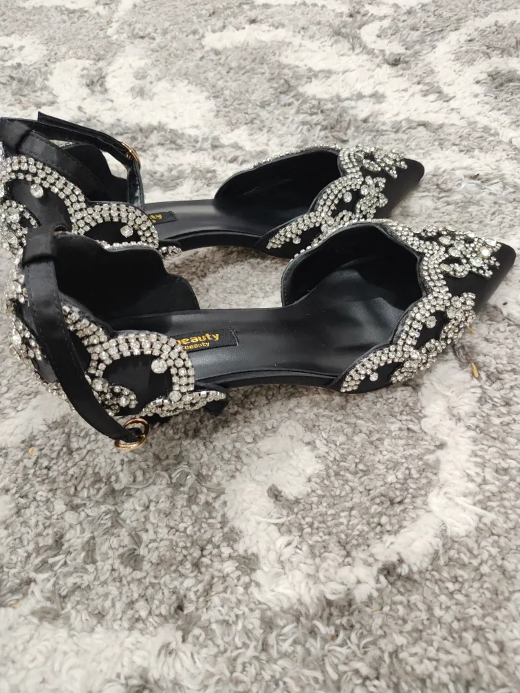 DB Beauty Black Rhinestone Heels image indicator(3)