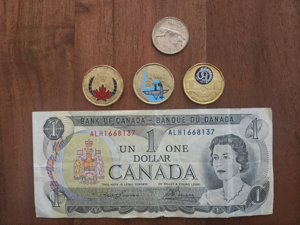 one dollar bill & coins thumbnail