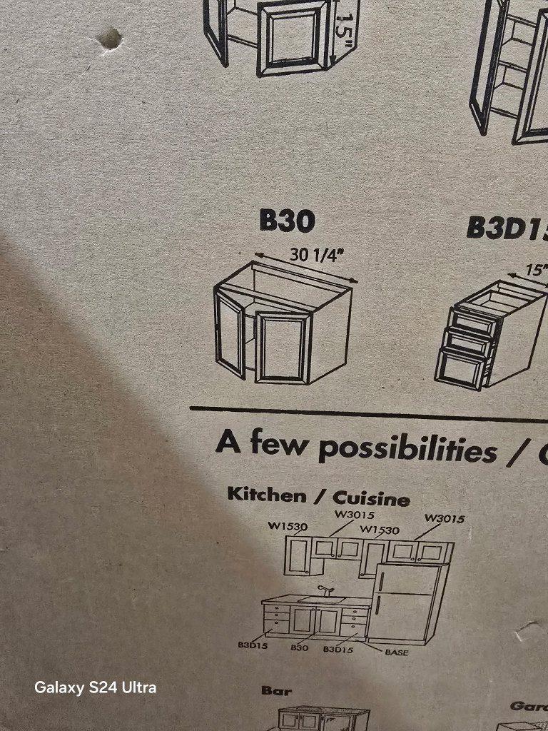 New Kitchen Cabinet - B30 - 30 1/4"