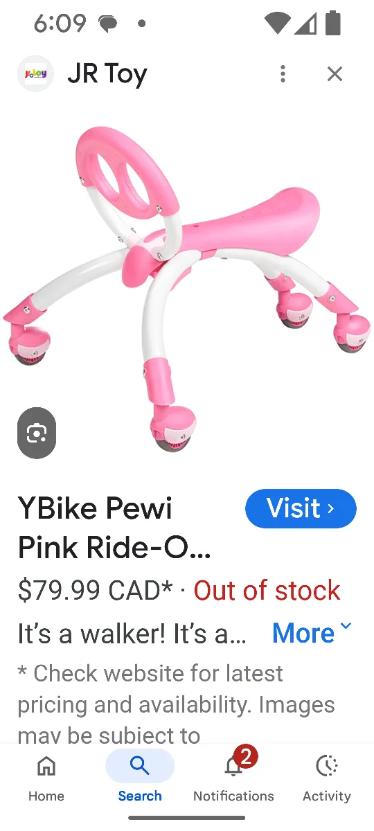 Pink Ride-On Toy thumbnail
