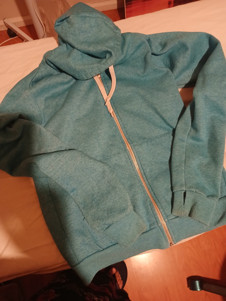 Teal Zip-Up Hoodie