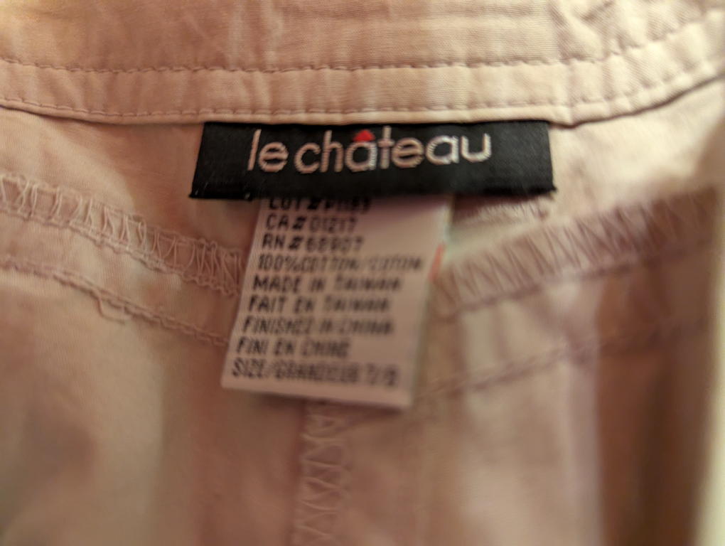 Le Chateau Beige Cotton Pants Size 7/8 - photo 2