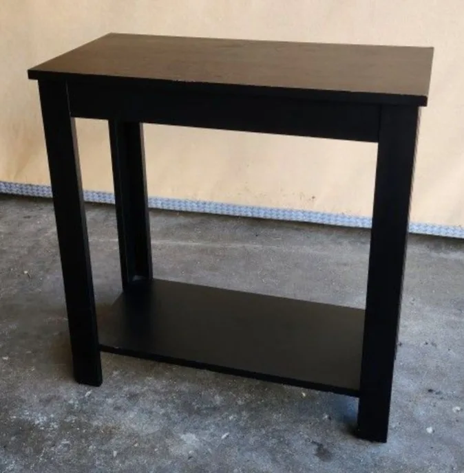 Black End Table with Shelf thumbnail