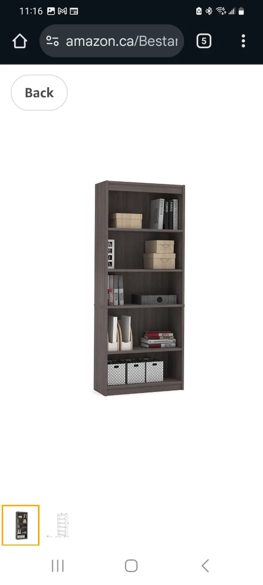 Dark Grey Bestar Bookcase thumbnail
