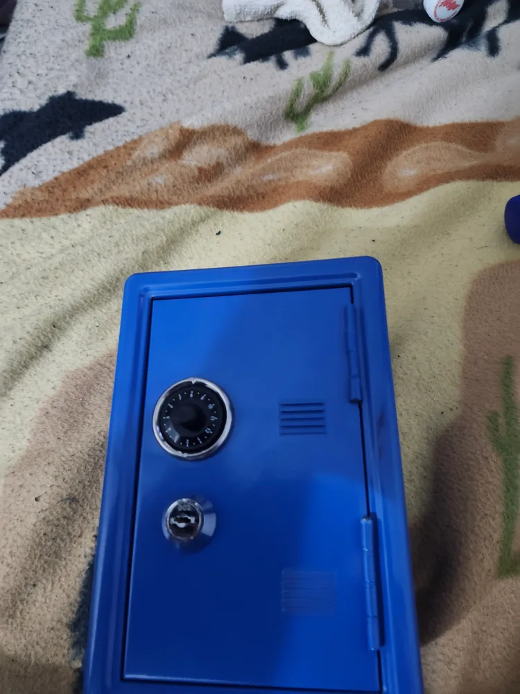 Blue Toy Safe with Combination Lock & Key image indicator(3)