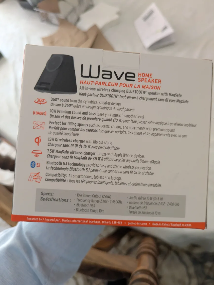 iQ Wave Home Speaker - Bluetooth, MagSafe, Wireless Charging image indicator(3)