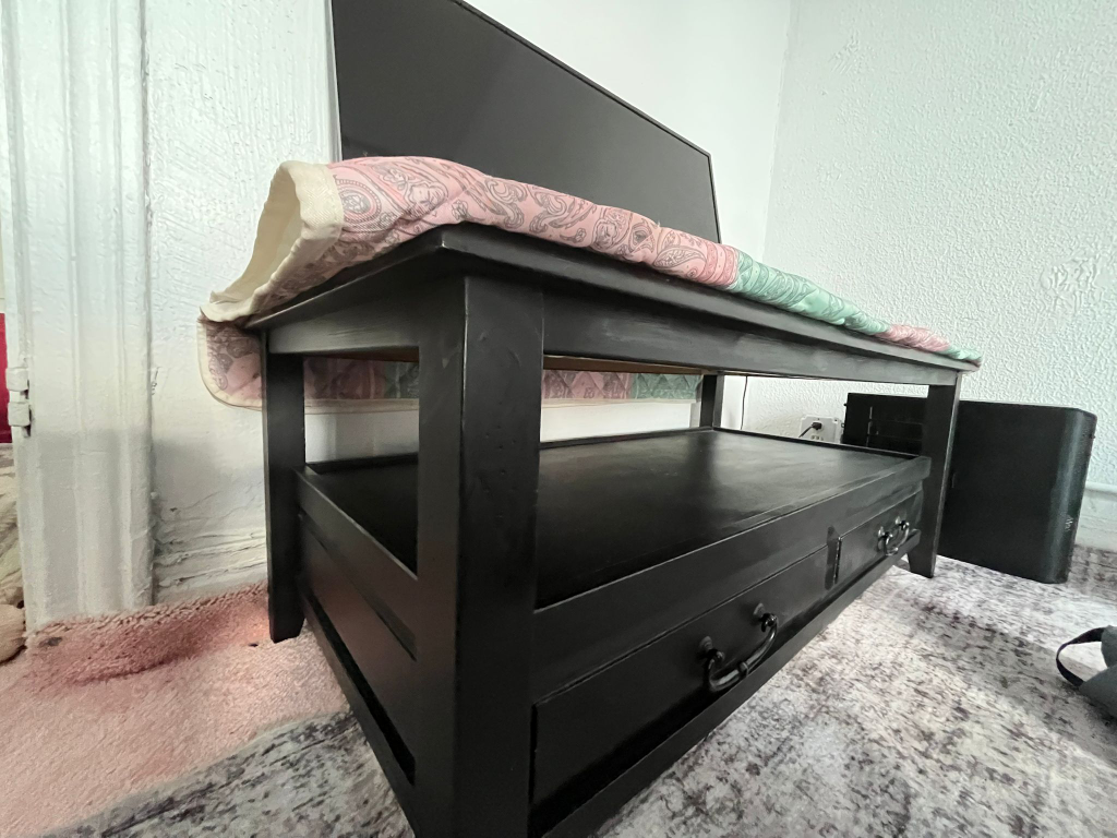 Black Coffee Table with Drawer