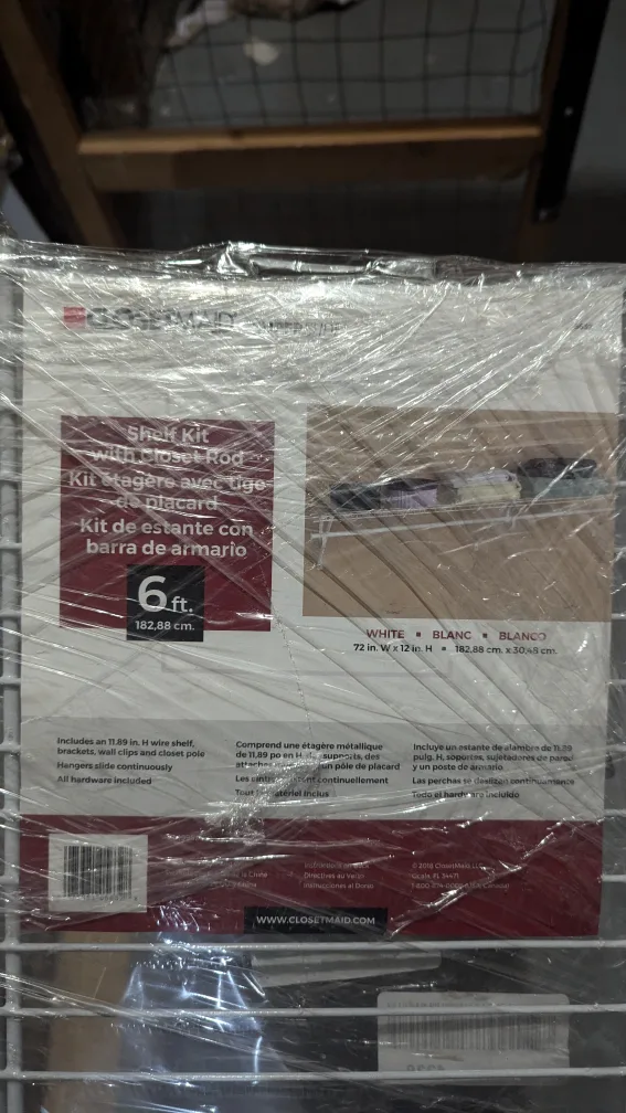 ClosetMaid 5632 Super Slide Shelf Kit - 6 ft image indicator(7)