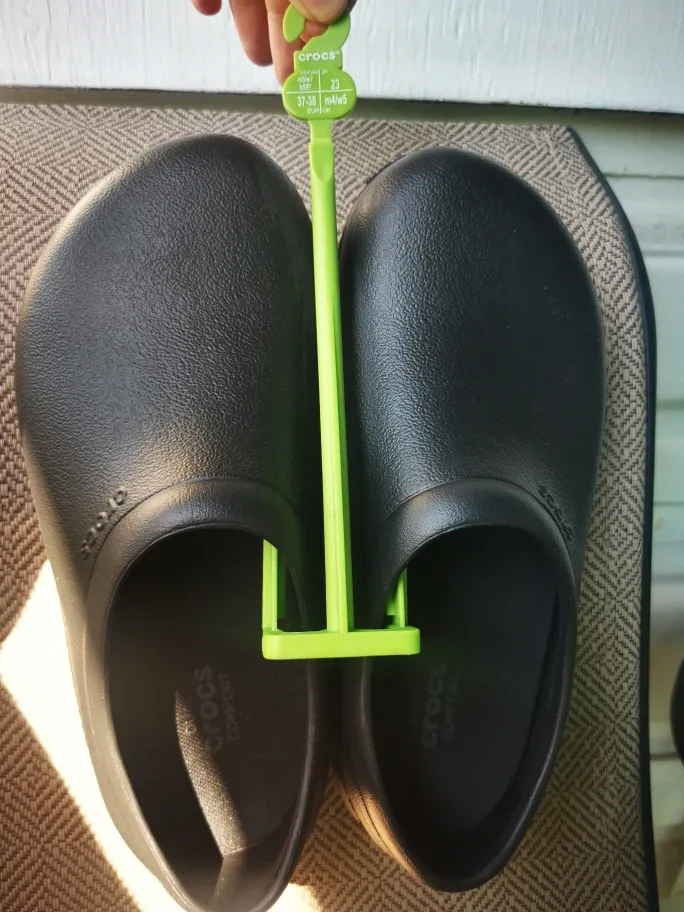 New Crocs On The Clock Work Slipon, Black, M5/W7 thumbnail