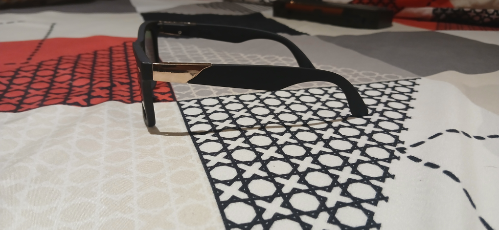 Black Sunglasses with Gold Detail - photo 3