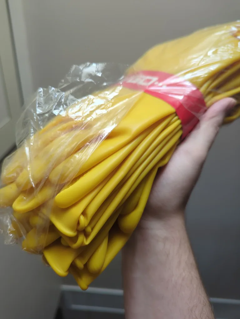 8 pairs of dish gloves (small, brand is VGO) thumbnail
