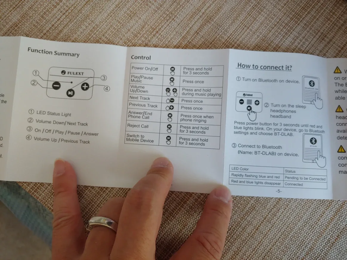 Hand Free Call and Stereo Music Hand Band, Yoga, Cycling, Sleep image indicator(10)