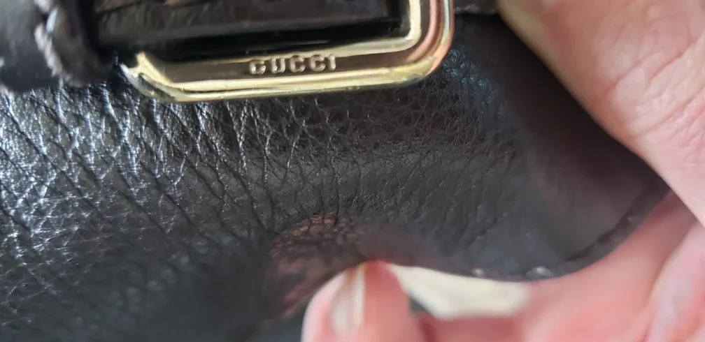 Vintage Gucci Hobo Bag - Jacquard Print Brown Leather Gold image indicator(6)