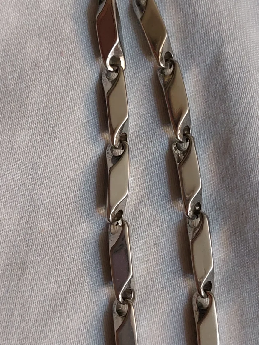 Silver Tone Chain Necklace x2 image indicator(2)