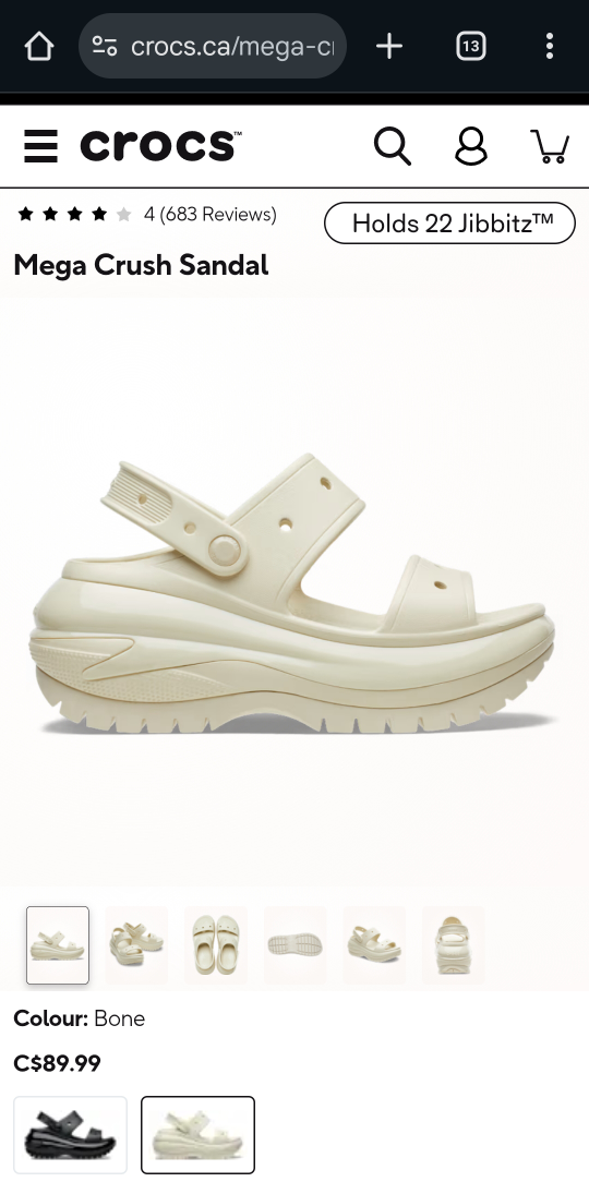 Crocs Mega Crush Platform Sandals Size 7 - photo 5
