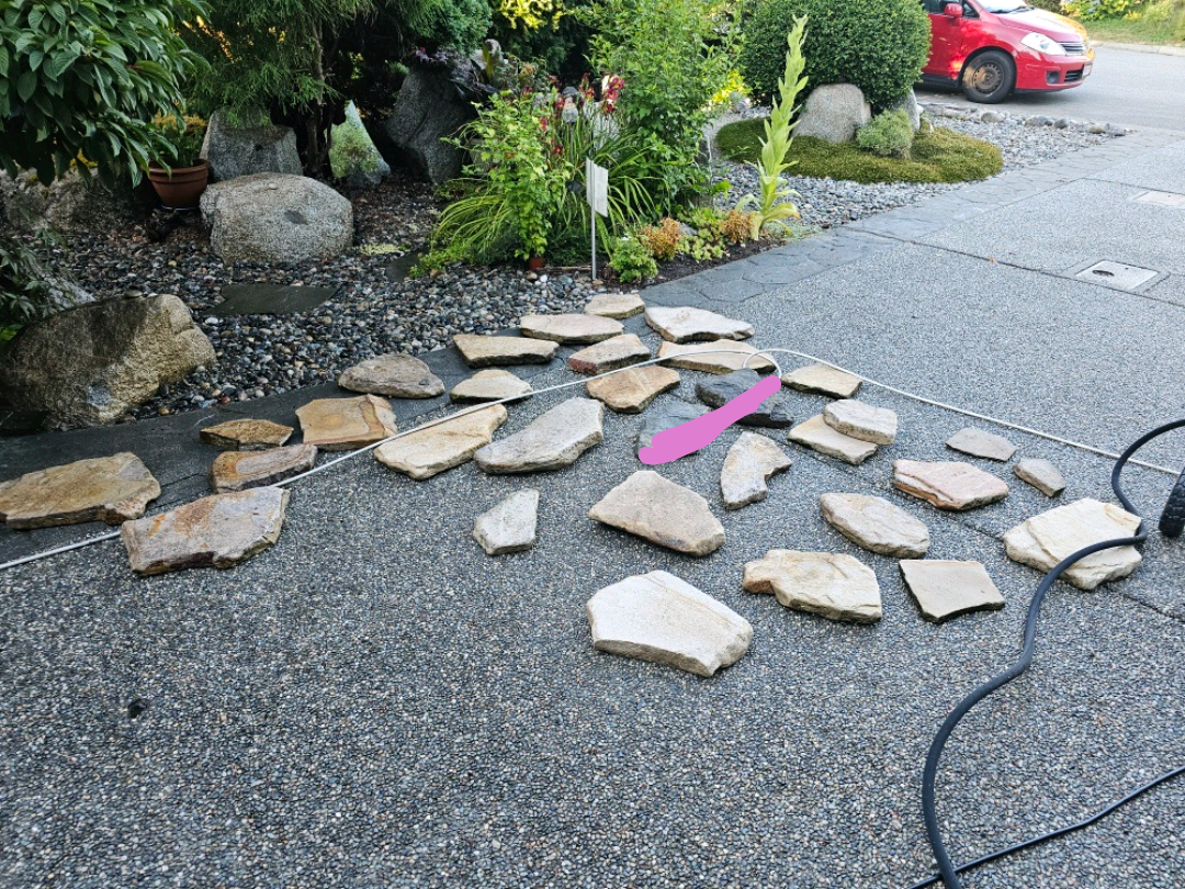 Random Flagstone Landscaping stones