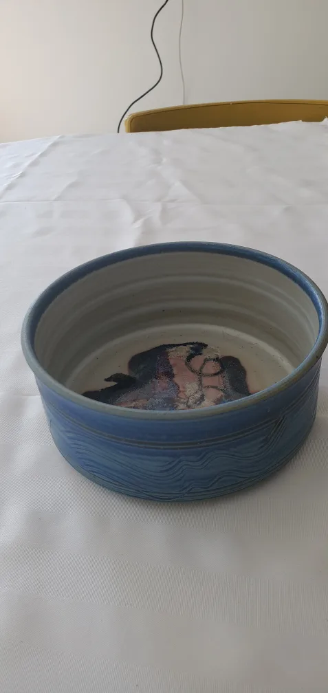 Handmade Blue Ceramic Bowl thumbnail