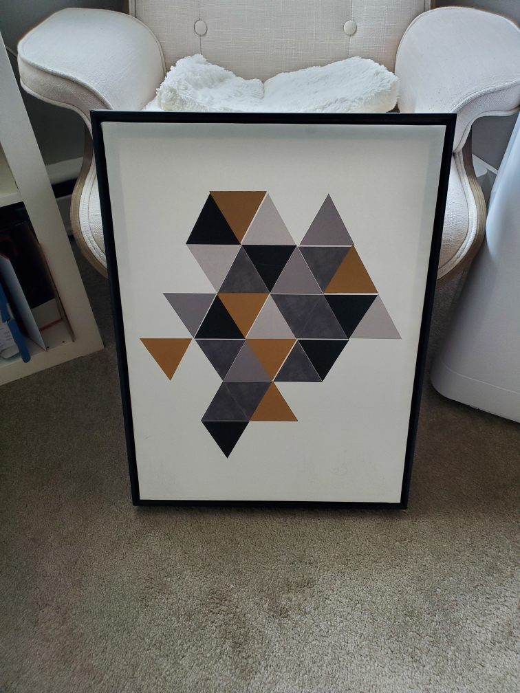 Framed Geometric Triangle Wall Art