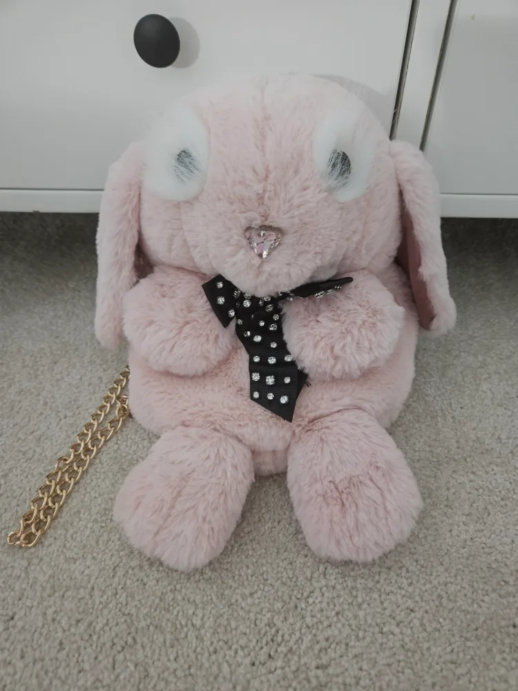ALDO Pink Bunny Plush Purse thumbnail