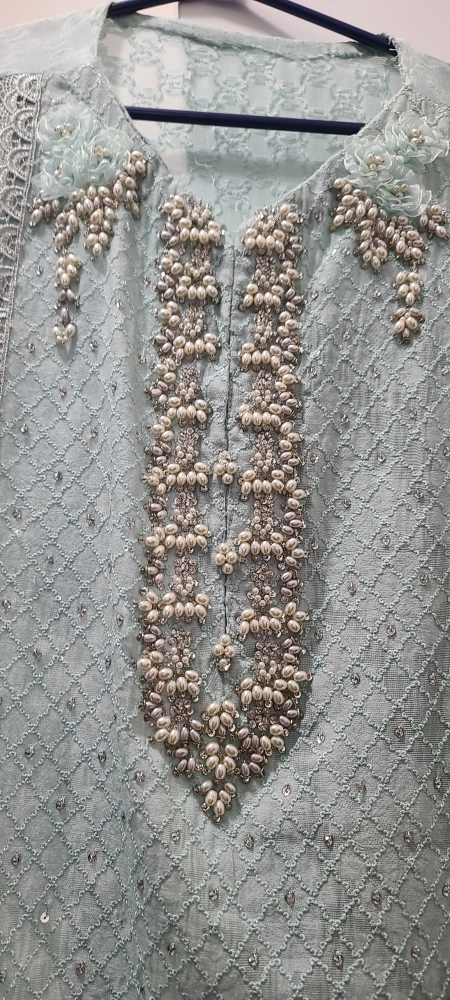Light Blue Embellished Kurti - photo 2