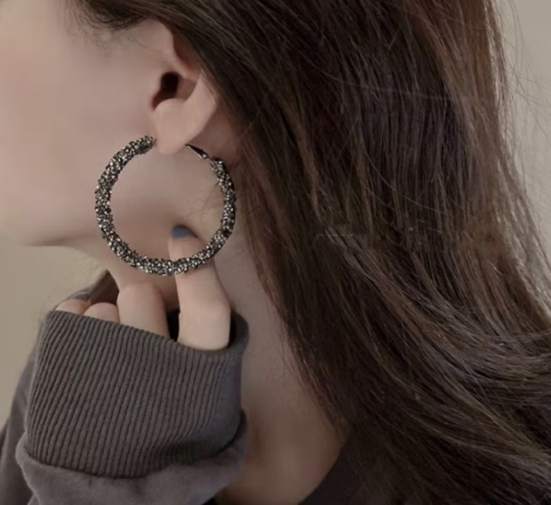 Sparkly Hoop Earrings