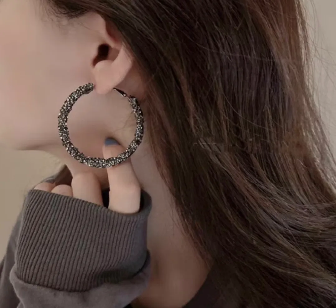 Sparkly Hoop Earrings