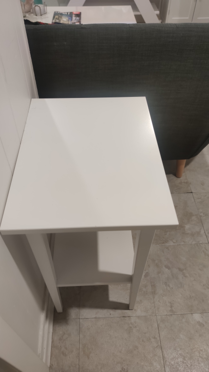 White Nightstand with Drawer - photo 4