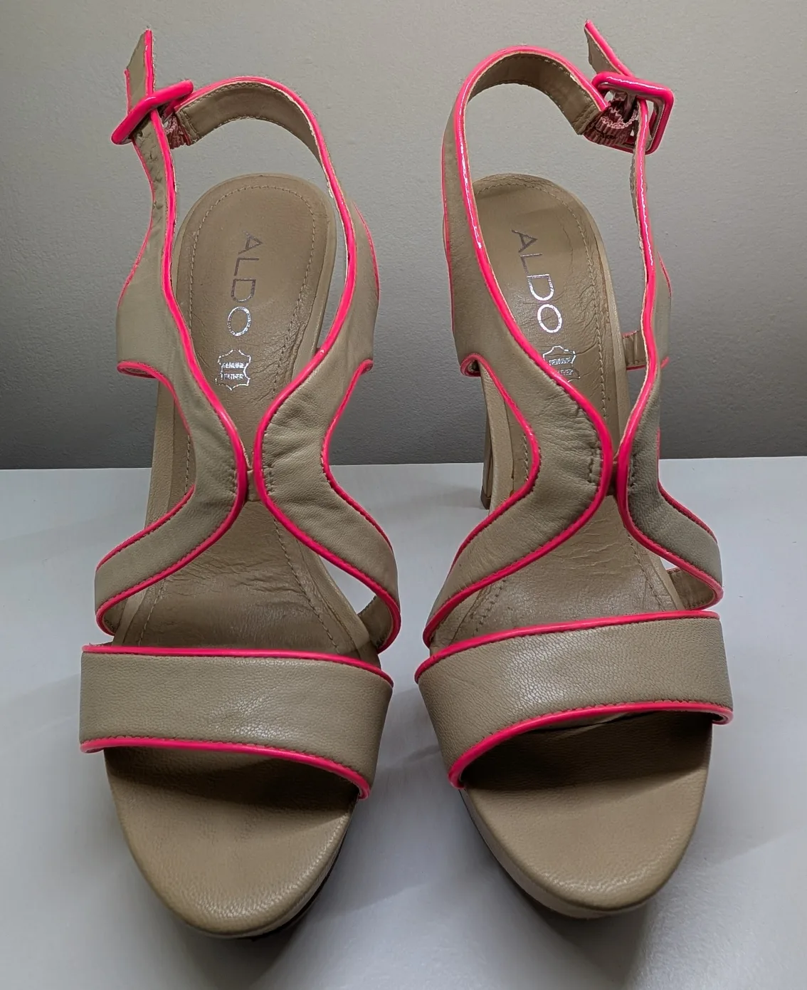 Aldo Beige Heels with Pink Trim - Size 6 image indicator(2)