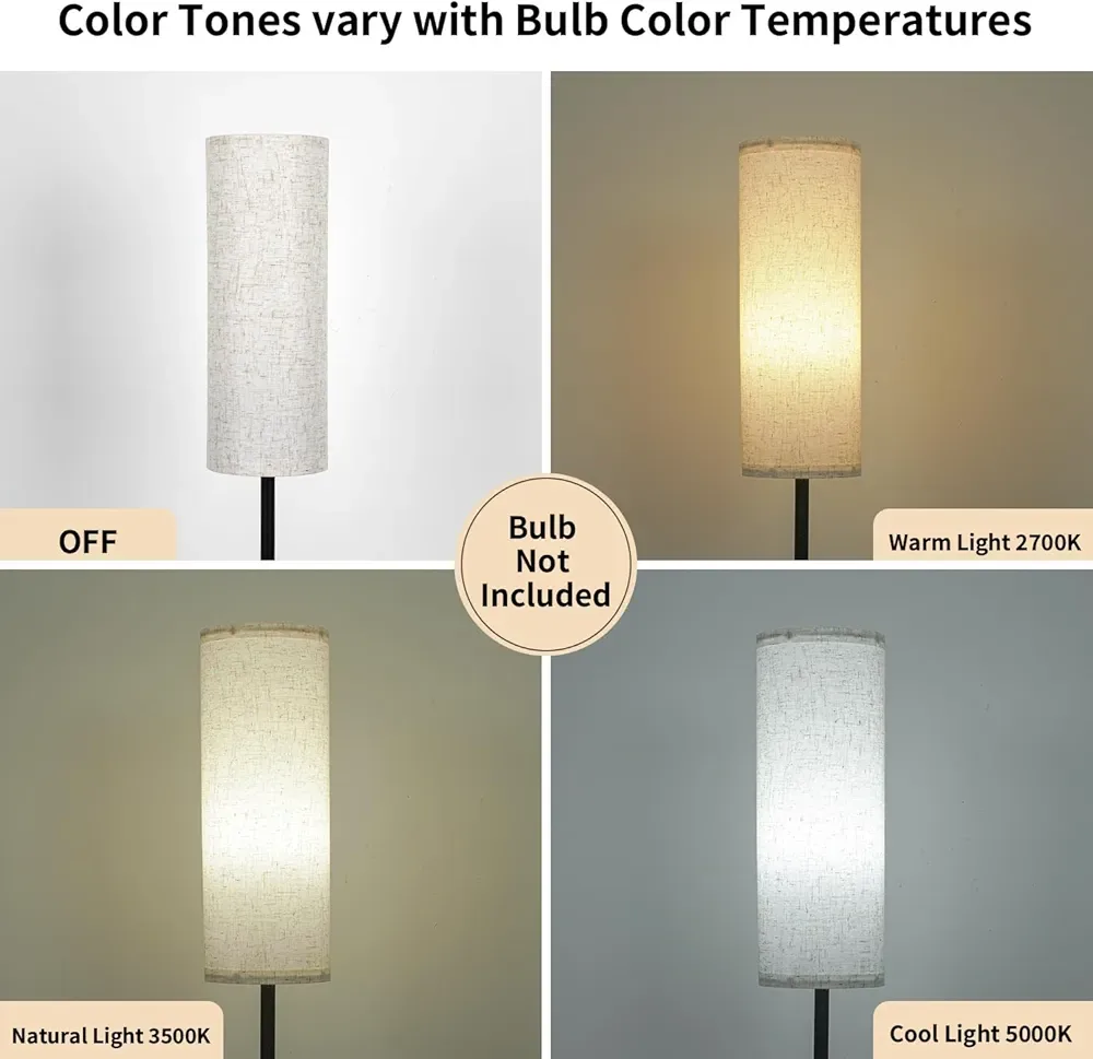 Simple Designs Floor Lamp, Black image indicator(4)