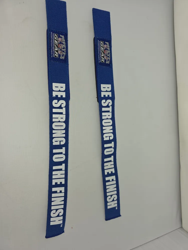 Popeye's Gear Weight Lifting Straps - Blue 🇨🇦 thumbnail