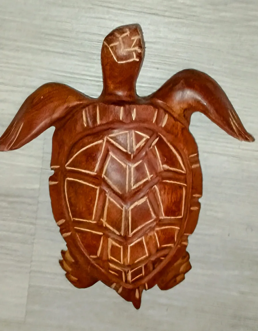 Wooden Turtle Figurine thumbnail