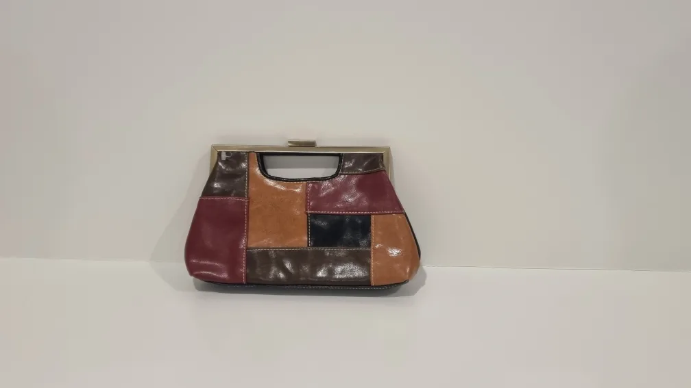 Patchwork Leather Kisslock Handbag thumbnail