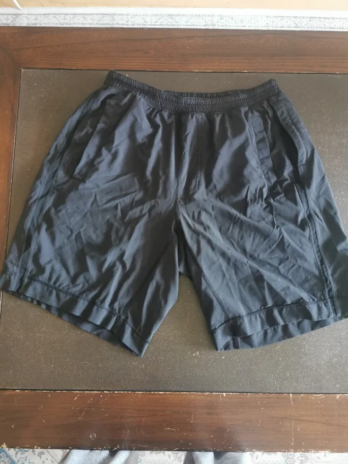 Lululemon Men's Black Running Shorts - Size medium thumbnail