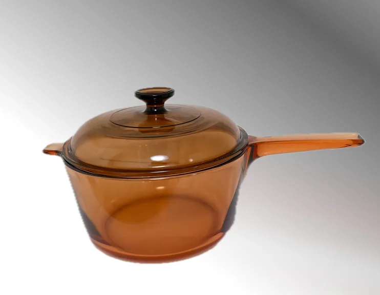 Vintage Pyrex Vision Amber Glass Saucepan 2.5L thumbnail