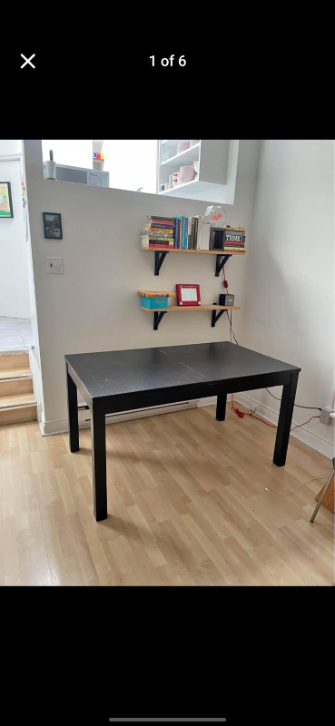 IKEA Extendable Dining Table - Black